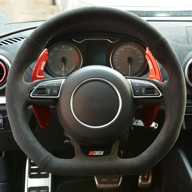 Hand Sewing Authentic Alcantara Steering Wheel Cover For Audi S3 S5