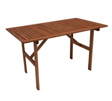 Gartentisch Holztisch Gartenmöbel Tisch BRASILIA 70x120cm, Eukalyptus Holz braun
