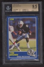 1989 Score TIM BROWN RC BGS 9.5 True Gem Mint w/ 10  RAIDERS 