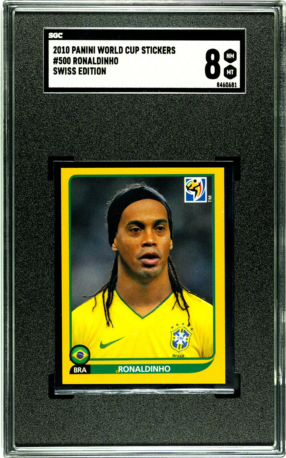 Panini Soccer Card Ronaldinho Base Adrenalyn XL World Cup 2010 SGC 10 Gem  Mint