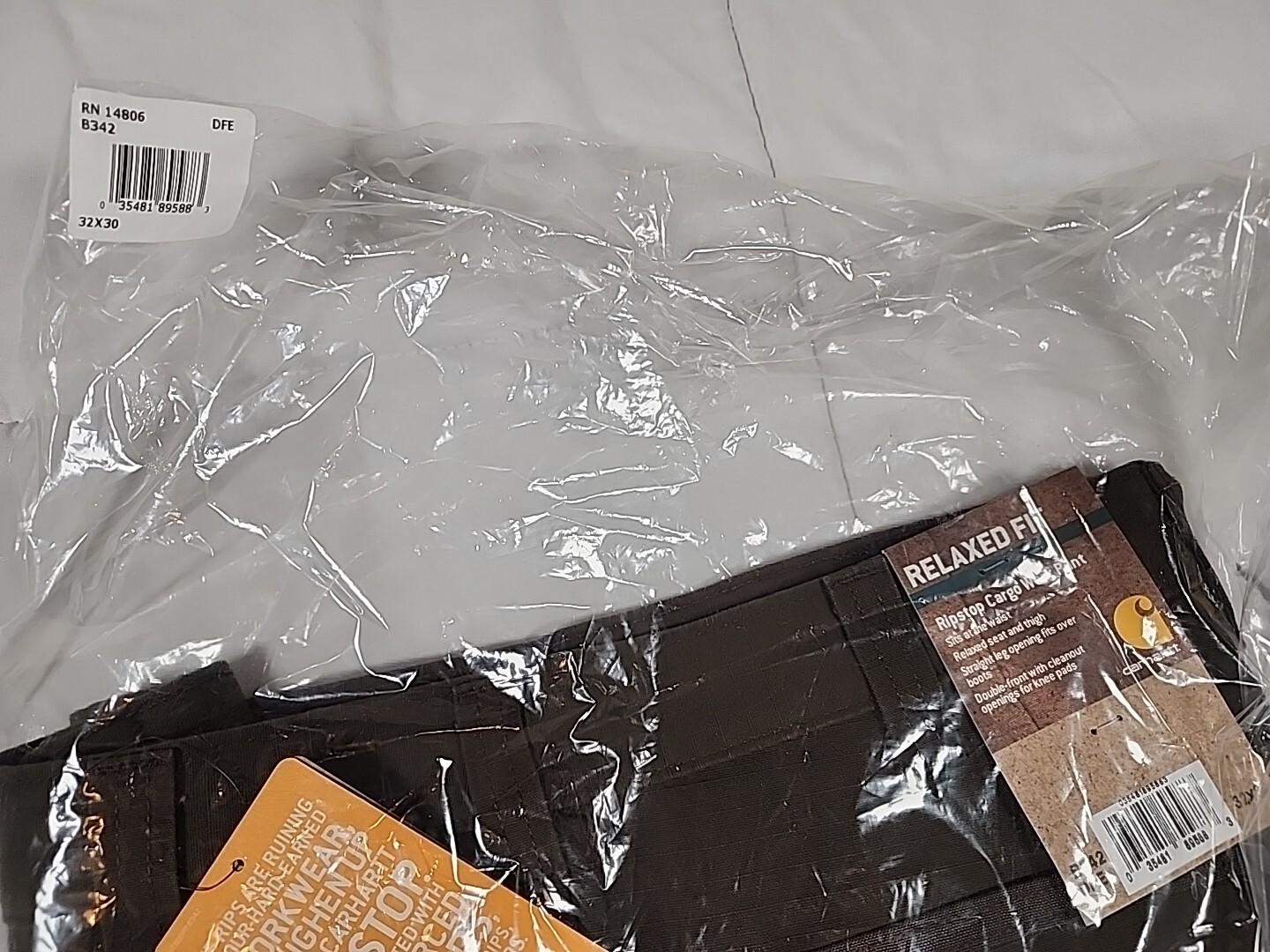 32x30 Carhartt Ripstop Cargo Pants Relaxed Fit B342 Dark Coffee / Brown