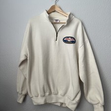 Vintage Jerzees Birds Eye Foods Employee XL Pullover 1/4 Zip Sweatshirt USA MADE