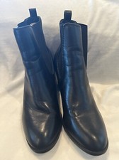 G.H. Bass Anna Ankle Bootie Boot Block Heel Faux Leather Black Women US 10 M NEW