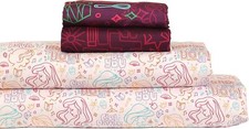 Disney Princess 4 Pcs Full Sheet Set for Kids- Flat  Fitted Sheet, 2 Pillowcase