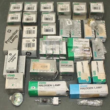 (43) Ushio Projection Lamp Lot, Halogen Projector Bulbs, FXL FML EKE EYB BCK