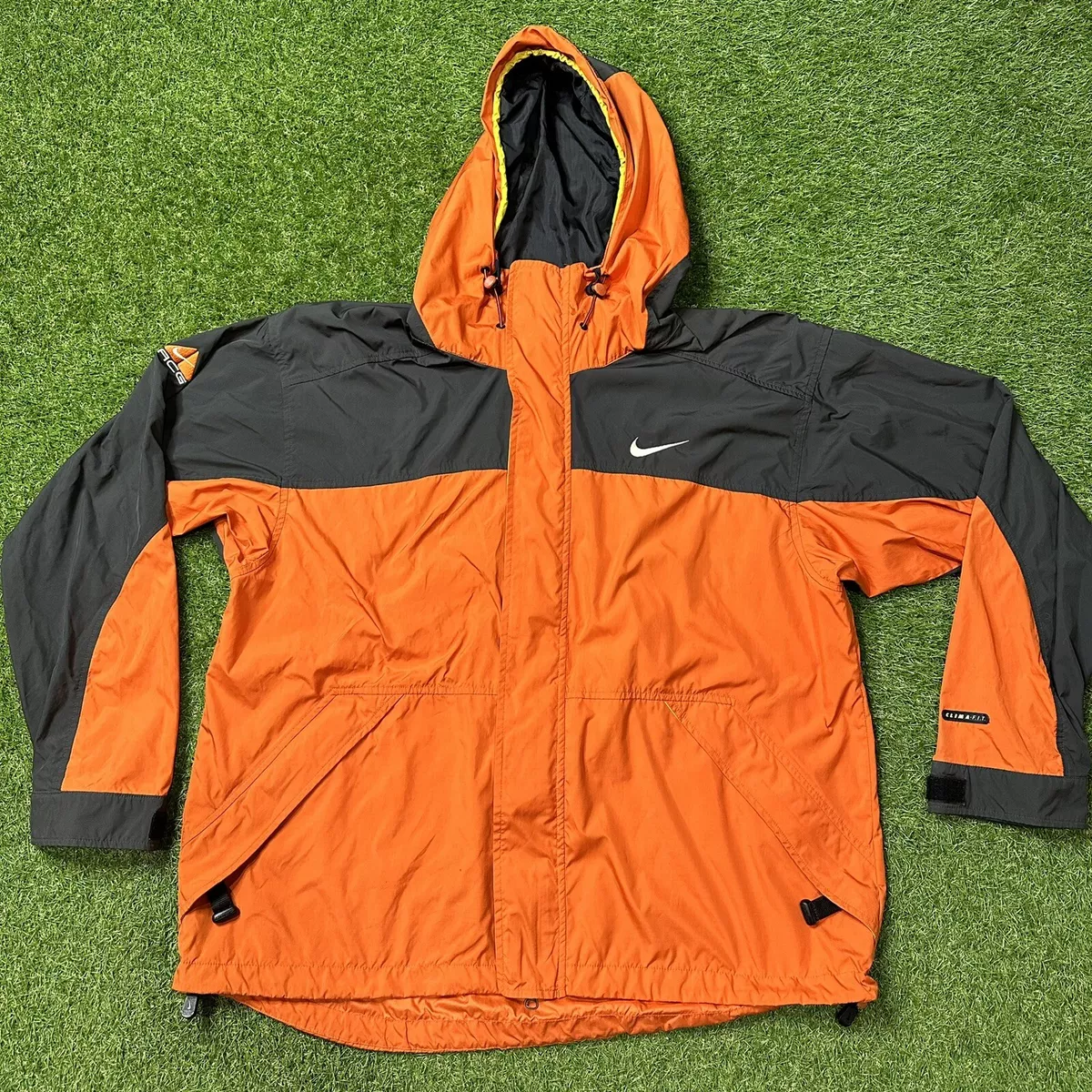 Vintage Nike ACG Outer Layer 3 Zip-Up Storm Clad Jacket Packable Orange  Large