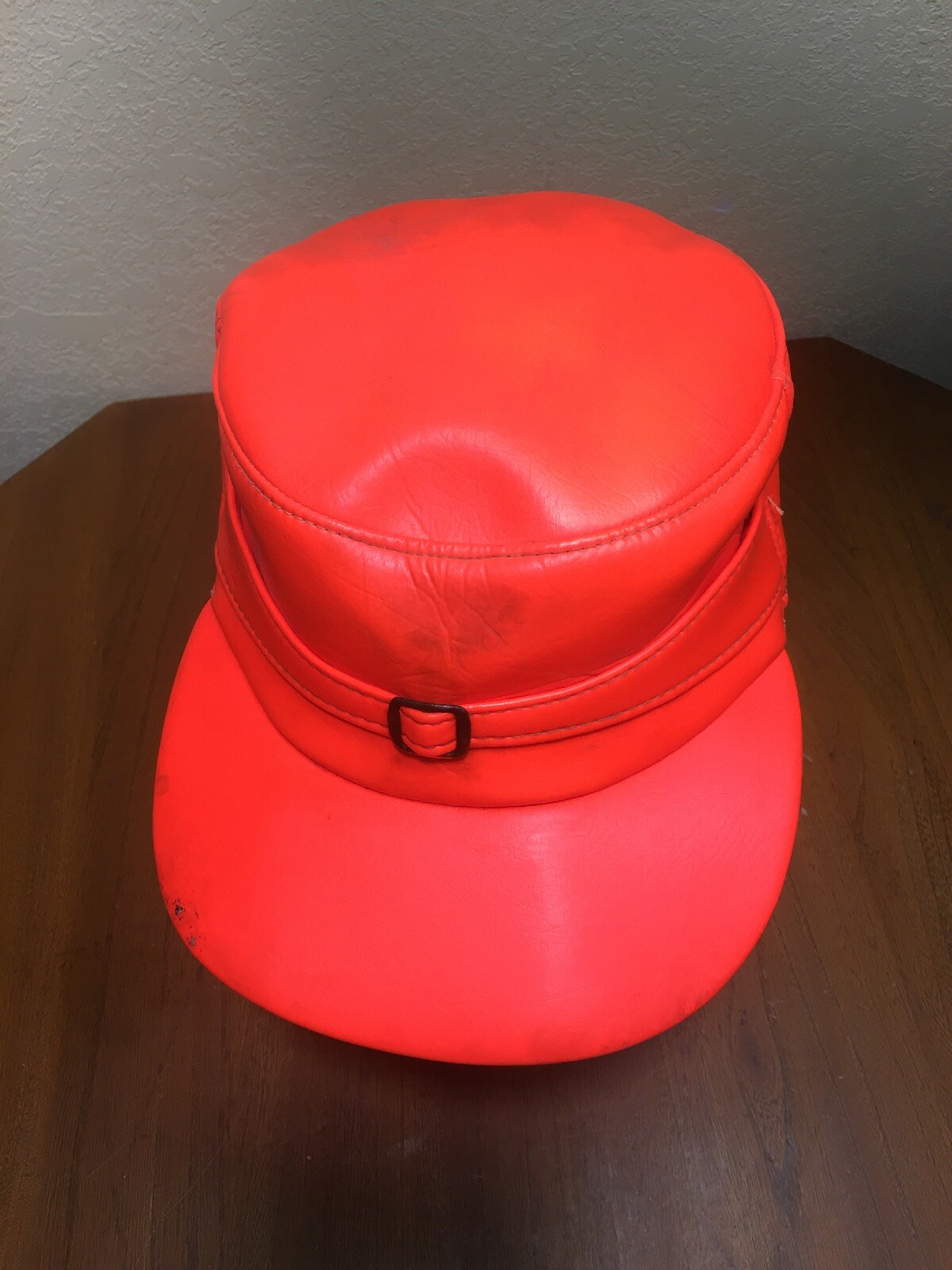 Fluorescent Orange Hunting Hat Cap Insulated Vintage Vinyl eBay