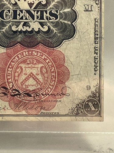 Fr 1266 5th Issue 10c Fract. Currency PMG 64 Choice Uncirculated ShortThick Key - Picture 10 of 23