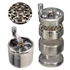 Handle Hand Muller Herb Tobacco Grinder Spice Herbal Metal Smoke Crusher 
