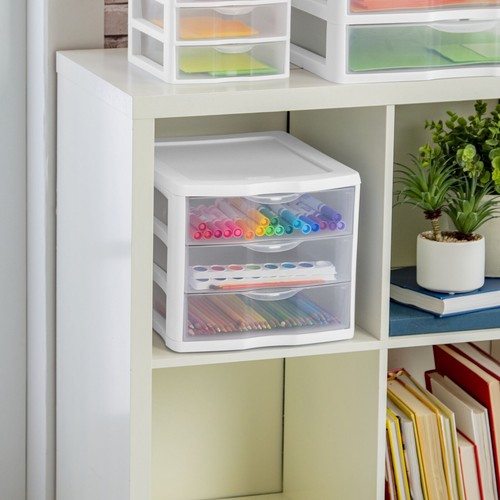 3 Drawer Unit Plastic Cabinet Organizers Countertop Storage Box Bin Dorm 4 Pack - Picture 7 of 11