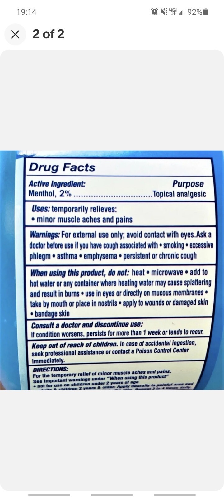 2X ARCTIC ICE Pain Relieving Gel Fast Acting Cooling Formula Greaseless