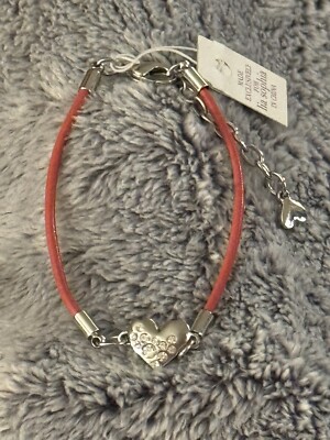LIA SOPHIA ''PLAY DATE'' BRACELET WITH SILVER TONE HEART CHARM