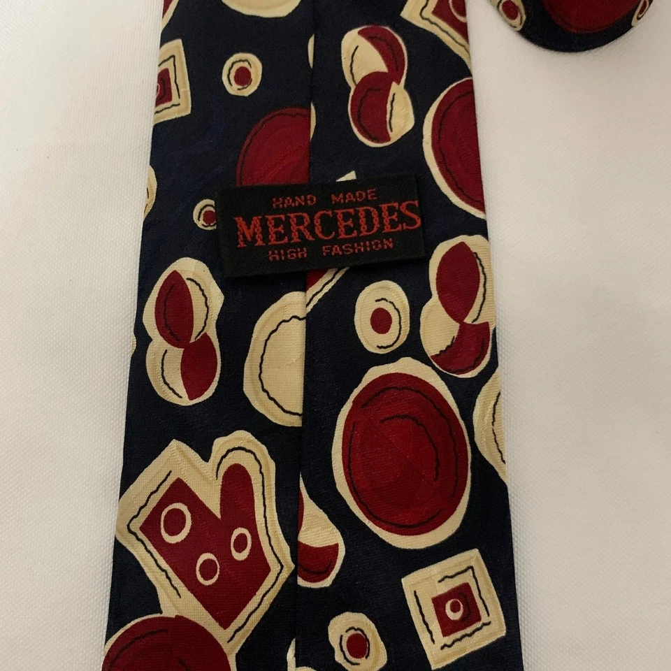 Men's MERCEDES HIGH FASHION hand made black and red tie.100% polyester - Image 3 of 4