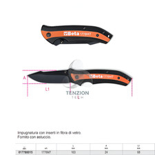 Mini Coltello Acciaio Inox Fibra Di Vetro - Beta 1778M7