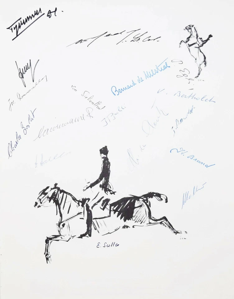 PFERDE - REITSPORT - SIGNIERT - NUMMERIERT - Weck, Messieurs à vos chevaux  - Bild 1 von 4