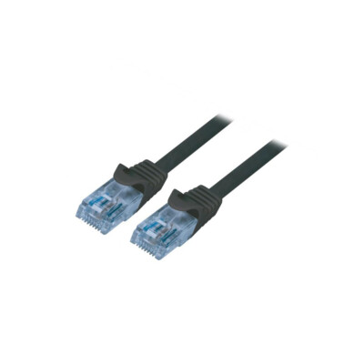 CP3023U Patch cord U/UTP 6a Line CCA PVC schwarz 500mm 26AWG LOGILINK