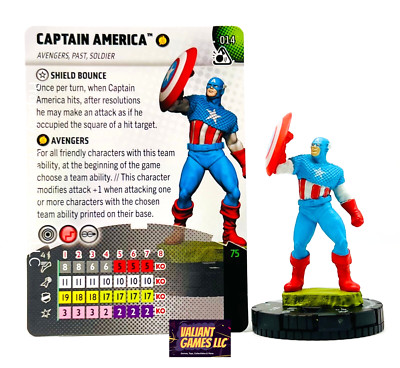 Marvel Heroclix Captain America #014 w/ Card Smash and Destroy Set