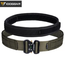 IDOGEAR 2" Tactical Belt Quick Release Metal Buckle Laser MOLLE Military Hunting