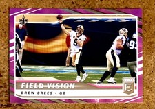 2021 Panini Donruss Elite Football Field Vision Pink Drew Brees FV4 Saints