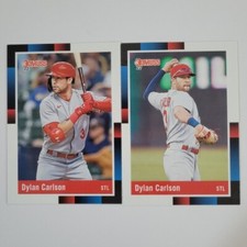 2022 Donruss Dylan Carlson Image Variation SP + Base Lot Cardinals Z3