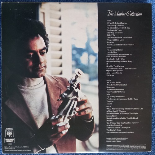 Johnny Mathis: The Mathis Collection 12"Vinyl Double LP 1977 Near Mint Condition - Picture 3 of 4