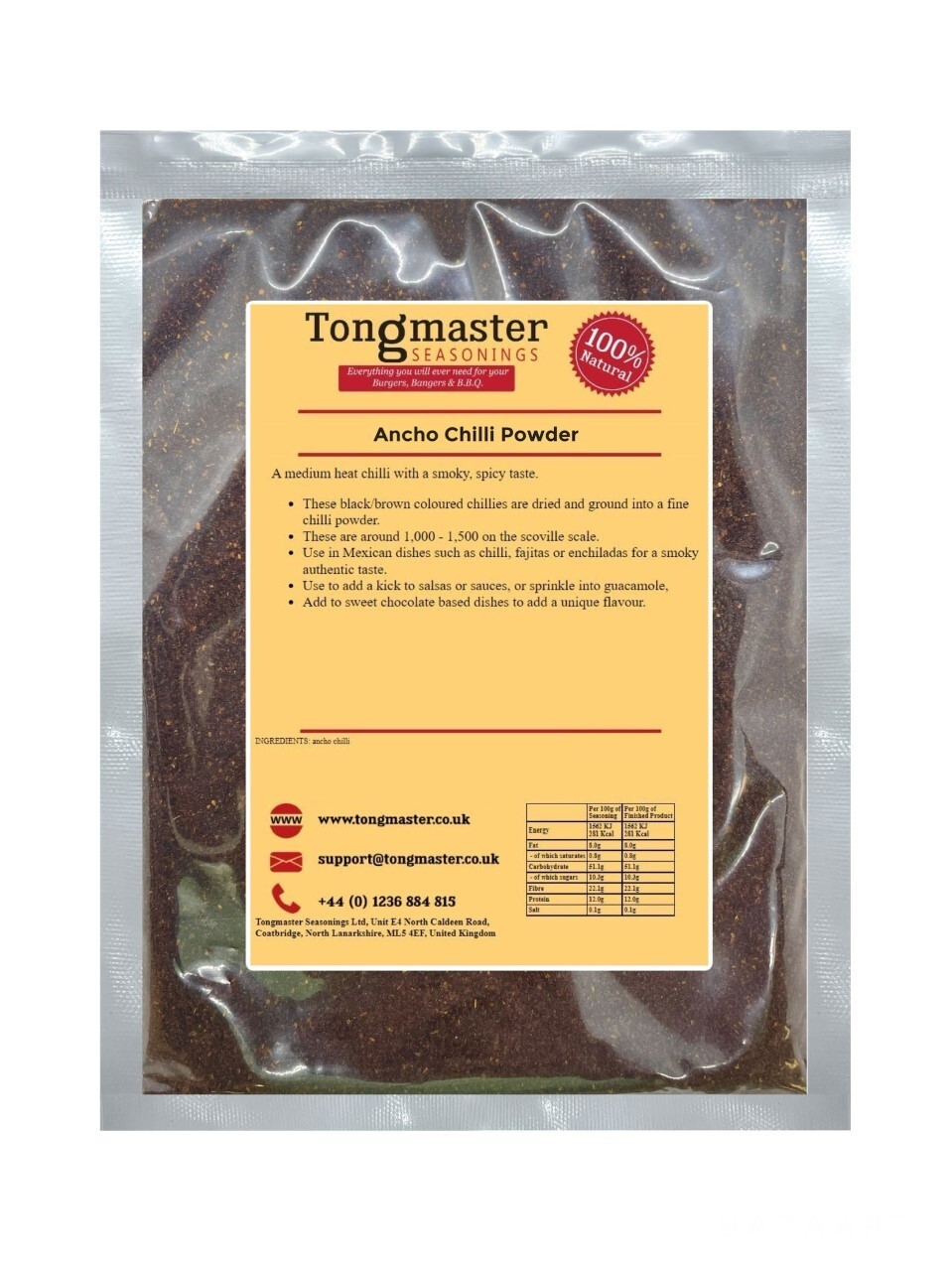 Ancho Chilli Powder - 200g