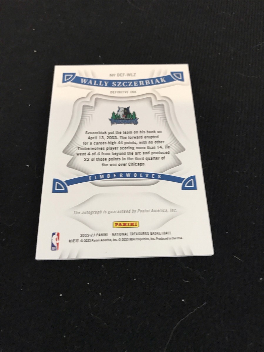 Wally Szczerbiak 2022-23 National Treasures Definitive Ink Auto
