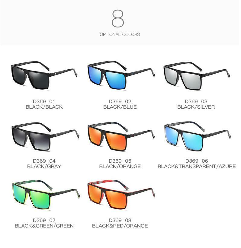 DUBERY Men Women Polarized Sport Sunglasses Square Driving Fishing Glasses UV400 7
