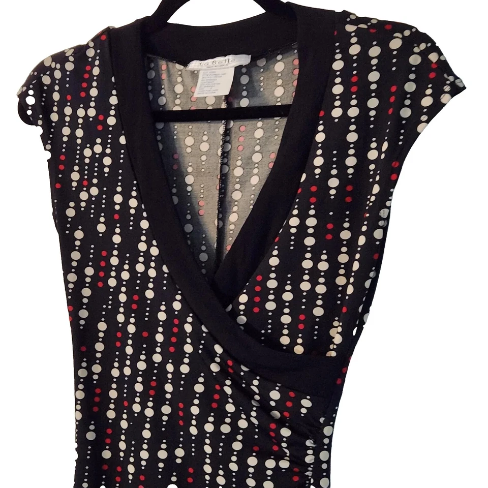 Vestido Vintage La Belle Y2K Pequeño Retro Imitación Envoltura Asimétrico Sin Mangas Elástico Foto 4 de 4