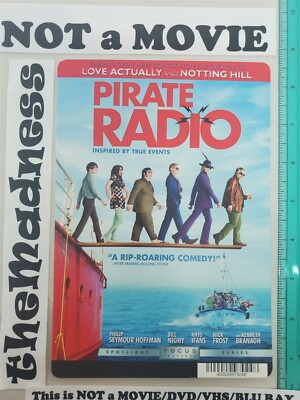 Pirate Radio Backer Card NOT A DVD OR MOVIE Philip Seymour Hoffman