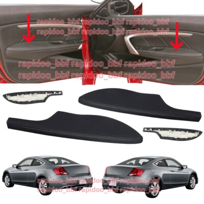 2PCS Fit For 2008-12 Honda Accord Coupe Left+Right Side Door Armrest Panel Pair
