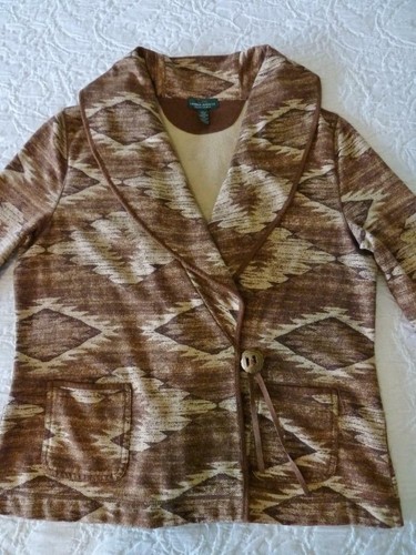 Giacca avvolgente Ralph Lauren cotone sud-ovest Navajo collare concho bottoni ~M/L - Foto 5 di 12