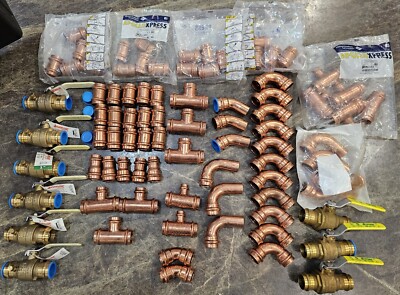 (LOT OF 86) PRESS FITTING 1'' Elbow, Tee, Coupling, Reducer, Cap, Apollo Jomar EP