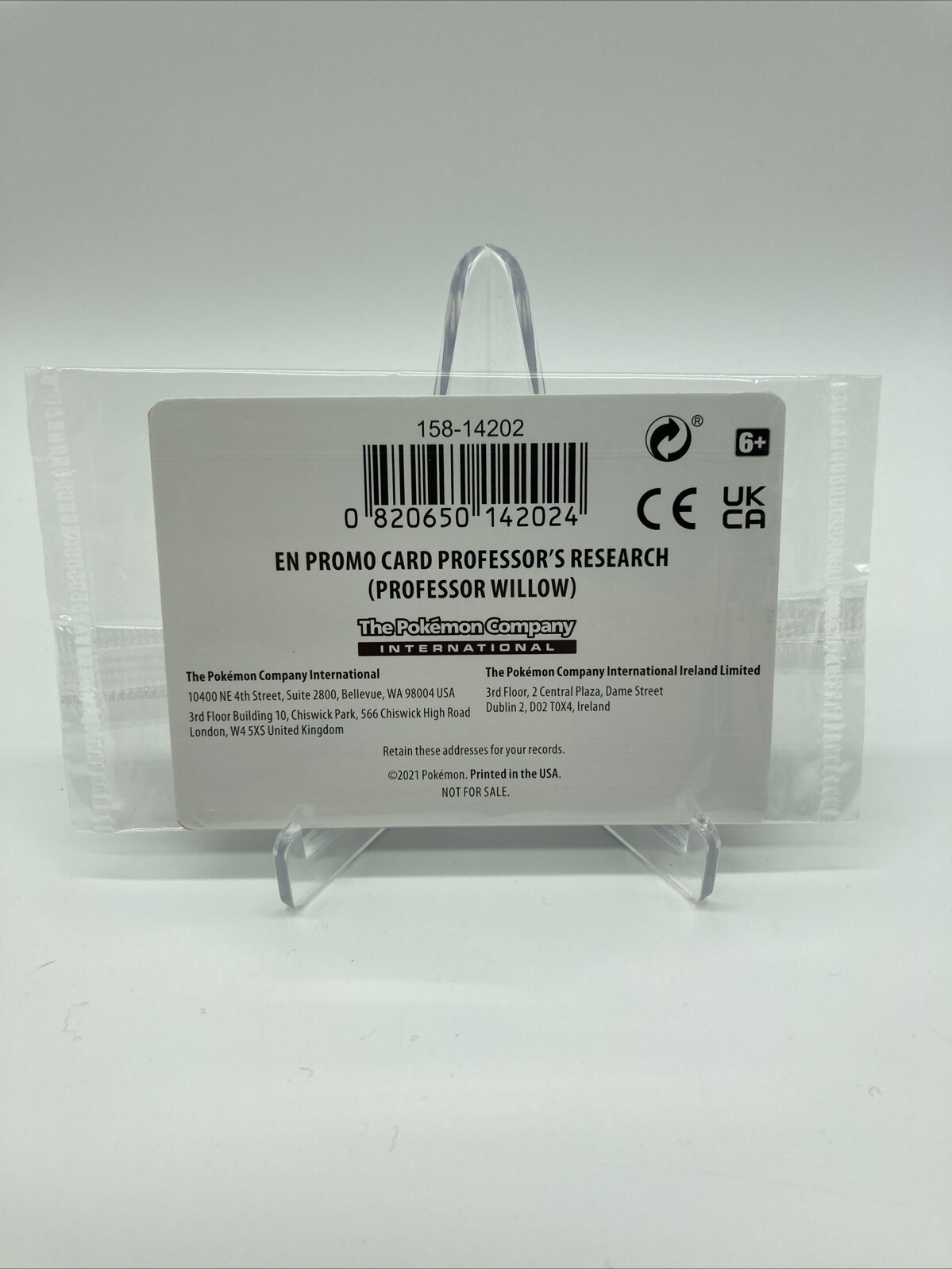 Pokemon Center Exclusive Professor's Research SWSH178 Willow Promo Card Sealed