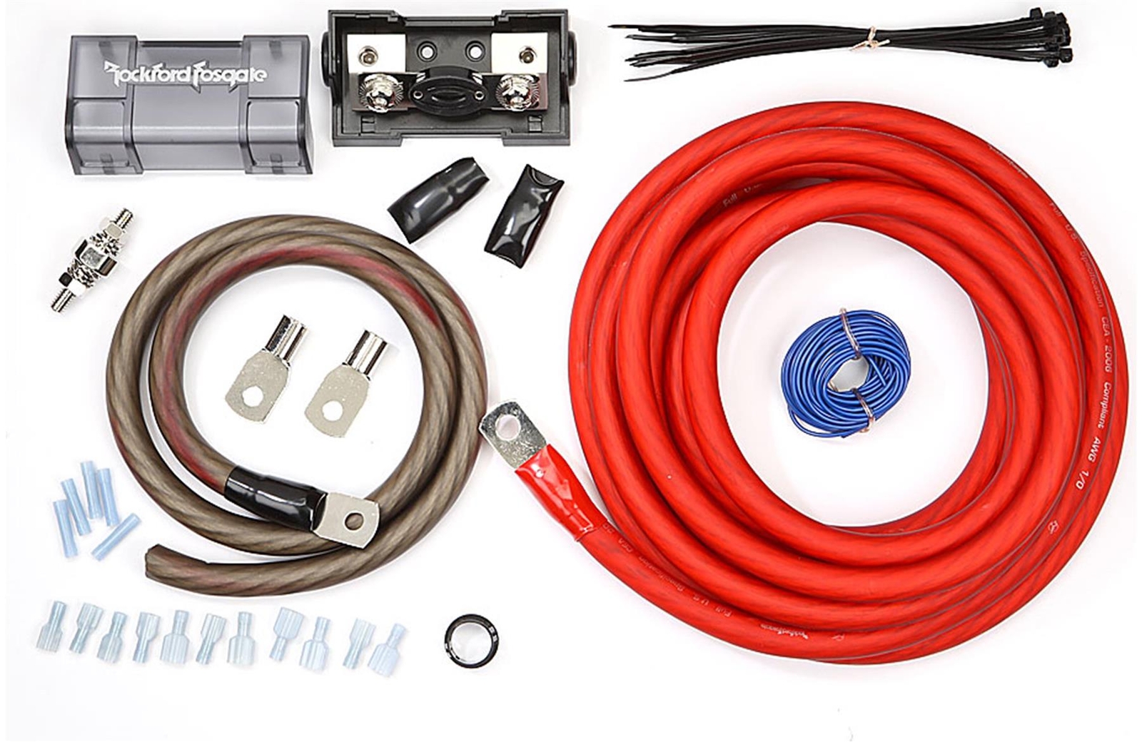 Rockford Fosgate RFK1 AWG 1/0 Gauge Power Amp Installation Kit w/ANL Maxi Fuse