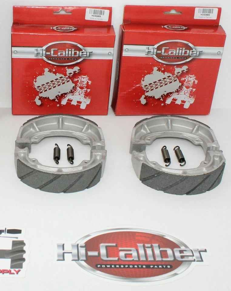 SAPATOS DE FREIO DIANTEIRO TRASEIRO RANHURADO ÁGUA + MOLAS 89-04 Suzuki LT LTF 160 Quadrunner - Imagem 2 de 3