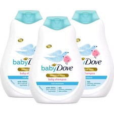 Baby Dove Tear Free Baby Shampoo Rich Moisture, 400ml // 13oz Pack of 3