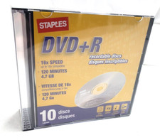 DVD R 16x Speed 4.7 GB Recordable Discs 120min 10 Pack Package New