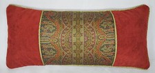 NEW Pillow made w Ralph Lauren Great Barrington Paisley  Rust Faux Suede Fabric