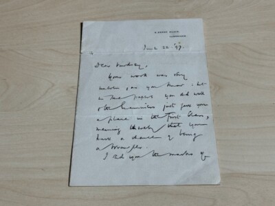 1897 Hand Written/Signed Letter C.H.Prior Pembroke College Cambridge Preacher