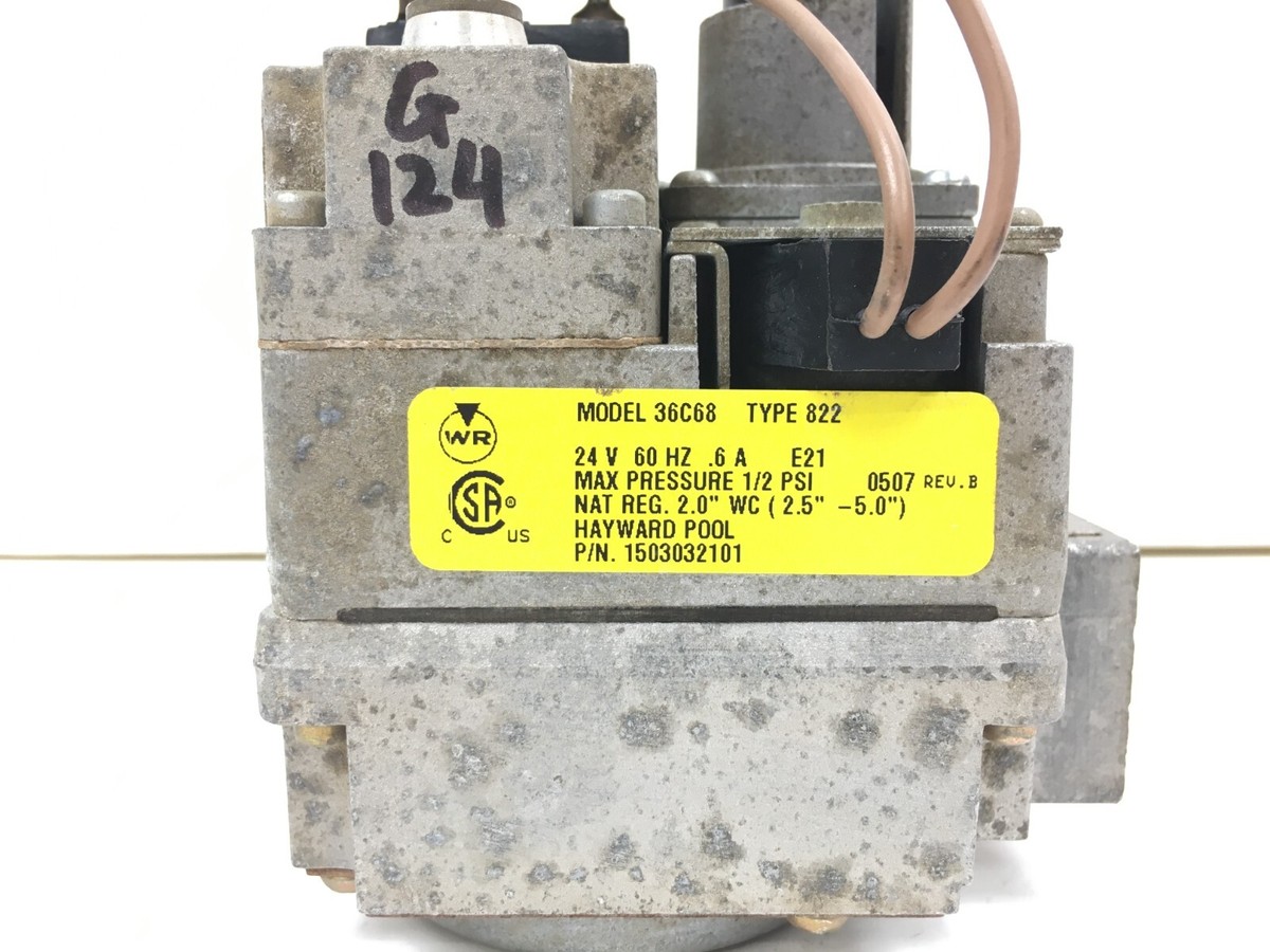White Rodgers 36C68 type 822 Furnace Gas Valve Hayward 1503032101