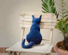 Velvet cat pillow decorative throw pillow Kid's kitty Pillow