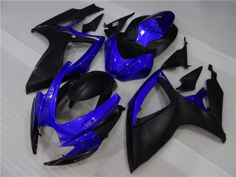 GL Injection Black Blue Fairing Fit for Suzuki 2006 2007 GSXR 600 750 a084 image