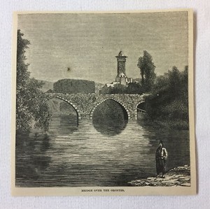 1872 magazine engraving ~ BRIDGE OVER THE ORONTES Syria