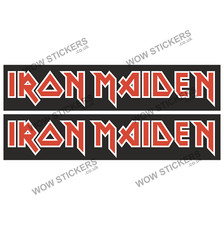 2 x Iron Maiden stickers Motorbike car window Van scooter man cave laptop decal