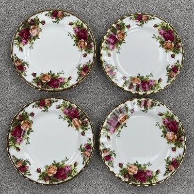 Royal Albert Old Country Roses Plates Bread and Butter Set 4 Bone China 6-1/4''