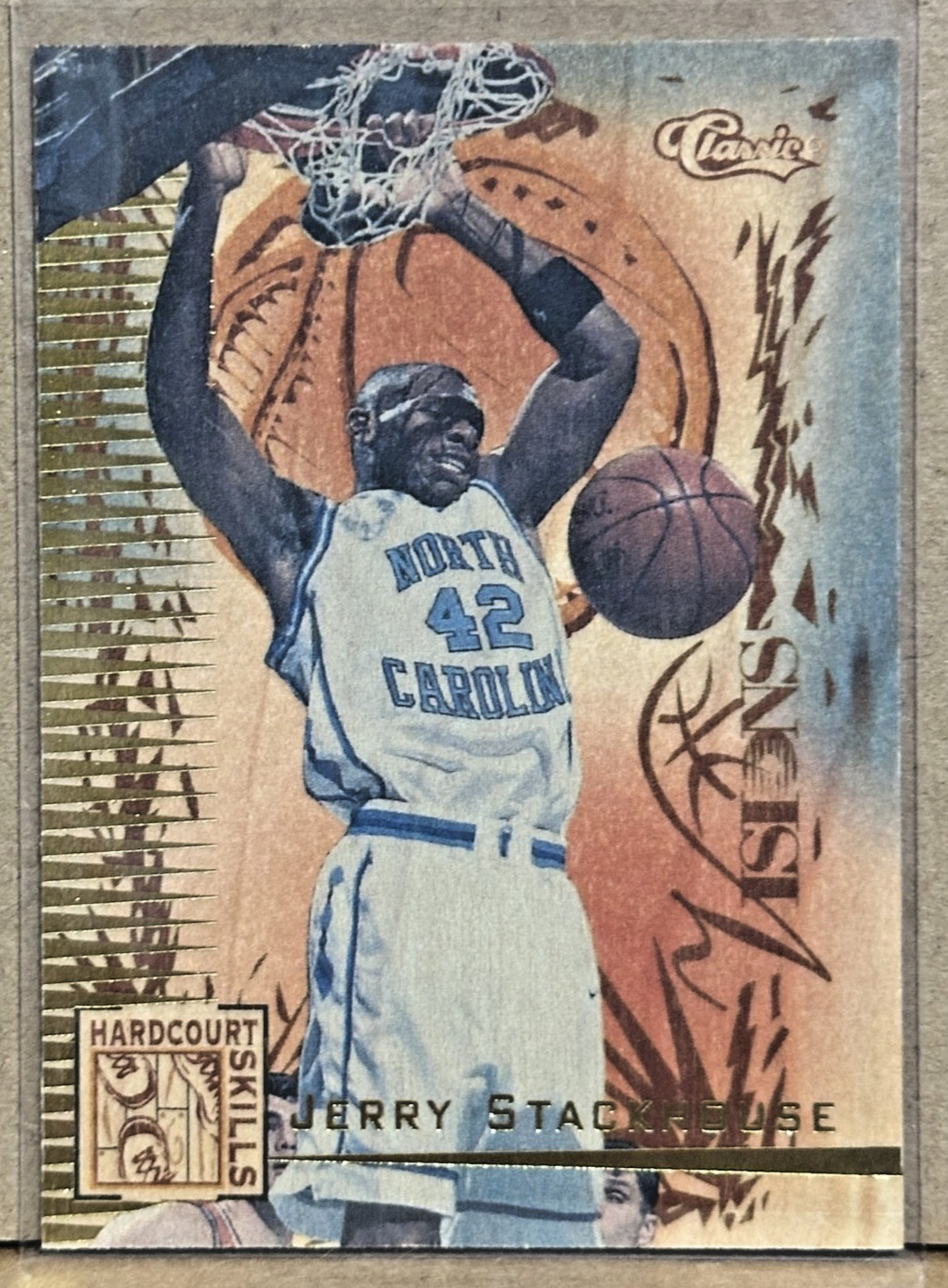 Jerry Stackhouse 1995 Classic Visions Hardcourt Skills Wood Grain #HS3 SP 1:360