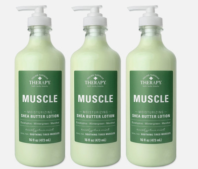 Village Naturals Therapy Muscle Relief Natural Lotion 16 Fl Oz (3-Pack) FastShip