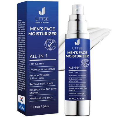 6-in-1 Mens Face Moisturizer: Face Cream for Men - Reduce the Look of Eye Bag...