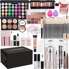 Makeup Set for Women Full Kit Includes, Eyeshadow、 Liquidfoundation,Loose Powder